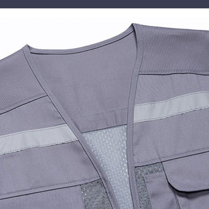 Chaleco de Seguridad de Lona Transpirable Reversible Impermeable para Hombre, Talla Grande, con Tirantes Ajustables, Ligero, Certificado CE, para Otoño - Product Image 3