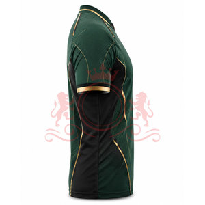 Camiseta de Fútbol Geométrica Verde y Negra para Hombre, Manga Corta, Cuello en V, Poliéster que Absorbe la Humedad, Ajuste Atlético, para Todas las Temporadas - Product Image 2