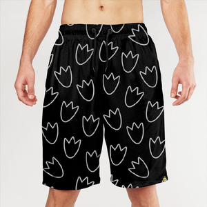 <b>Men's</b> Quick Dry Board Shorts Green Black Leaf Pattern Drawstring Waist Casual Swim <b>Trunks</b> Short Length Polyester Fabric - Product Image 3