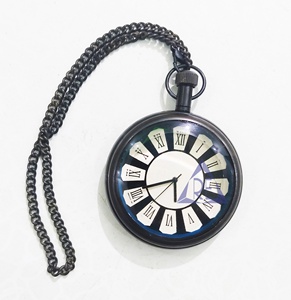 นาฬิกาพกทำด้วยมือระดับพรีเมี่ยมโบราณพร้อมกระเป๋านาฬิกาควอตซ์สไตล์วินเทจสีดำของขวัญสำหรับเขาและเธอ - Product Image 1