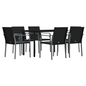 Conjunto de Comedor para Jardín en Gris Oscuro - Product Image 3