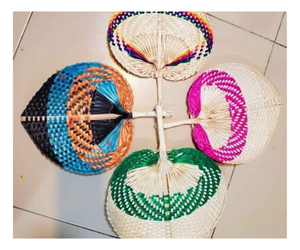 Abanico de Mano de Bambú Vintage al por Mayor, Estilo Hojas de Palma, Regalo para Bodas y Fiestas - Product Image 1