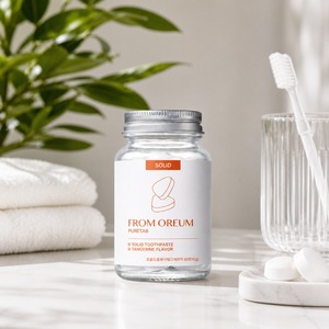 [FROM OREUM] Dentifrice solide saveur mandarine de Jeju, 60 comprimés, pour l'accueil hôtelier et les salles de bain des clients - Product Image 4