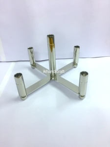 Candelabro Metálico Plegable de 5 Brazos, Chapado en Níquel PVD Negro Elegante, de Calidad Premium, Hecho a Mano, Duradero, Resistente al Calor y Portátil - Product Image 4