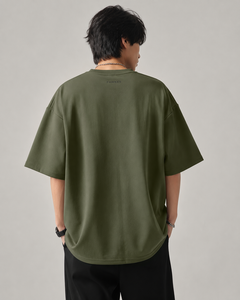 Camiseta de Manga Corta Oversize para Hombre Fawkes, Beige, Formal, Cuello Redondo, 100% Algodón, Logotipo Frontal, Precio Económico, Superventas, Personalizable - Product Image 4