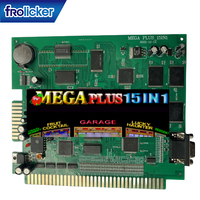 Placa PCB de Juego Arcade FRO Mega Plus 15 en 1, Plástico, 5 Carretes, 9 Líneas, para Máquina de Juegos Operada con Monedas, Versión en Inglés