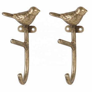 New Arrival Heavy Duty Butterfly & Flower <b>Wall</b> <b>Hooks</b> Metal Robe <b>Hooks</b> for Coat Hanger Bathroom Kitchen Towel Holder Gold Finish - Product Image 6