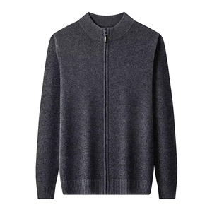 Pull en tricot à rayures en laine 100% pour homme, col rond, doux et épais, pour l'hiver, fabrication directe, OEM, ODM, vente en gros - Product Image 1