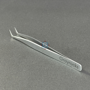 Pinzas para Extensiones de Pestañas de Alta Calidad, Duraderas, Antiestáticas, de Precisión, Color Gris - Product Image 1