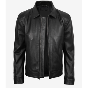 2026 OEM Most Trending Genuine Black Cowhide <b>Leather</b> <b>Jacket</b> For Men's 100% High Quality Low MOQ Plus Size <b>Winter</b> Fashion <b>Jackets</b> - Product Image 3