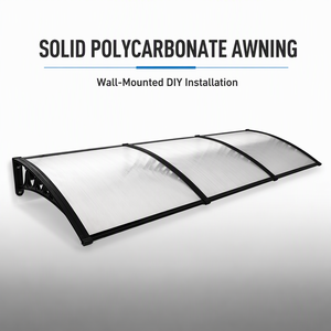 Tettoia in Policarbonato Solido da Parete, Anti-UV, Impermeabile, Antivento, Copertura in Plastica <span class=keywords><strong>per</strong></span> Finestre, Porte e Giardini - Product Image 1