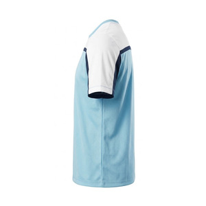 Camiseta de Manga Corta para Hombre Ekin Impex, Color Azul Claro, Azul Marino y Blanco, Cuello Redondo, Corte Regular, Transpirable, Estilo Deportivo Informal - Product Image 5