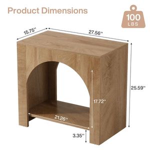 Square Coffee or Tea <b>Table</b> <b>with</b> <b>Storage</b> Rack As <b>Side</b> <b>Table</b> or <b>Sofa</b> <b>Table</b> - Product Image 6