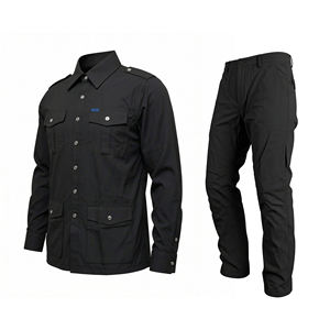 Hot Selling Tactical Camouflage Blue Security Guard Long Sleeve Working Uniform Breathable Casual <b>Set</b> Work-commute - Product Image 3