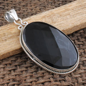 Colgante de Ónix Negro Natural, Plata de Ley 925, Oro Vermeil, Collar con Piedra Preciosa Negra, Joyería al por Mayor para Mujer, Precio de Fábrica - Product Image 4