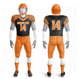 High Quality American Football Uniforms Sportswear Set Polyester Sublimation <b>Compression</b> Tops Balaclavas Gloves Arm Sleeves <b>Bags</b> - Product Image 5