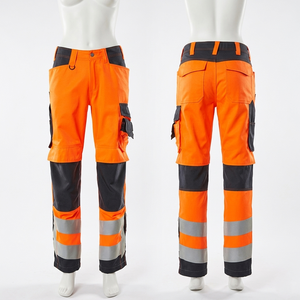 Men's and Womens <b>Pants</b> 280GSM Cotton Poly Twill Safety <b>Work</b> <b>Pants</b> Panel <b>Cargo</b> Trousers Reflective Tape Print Custom Logo Printed - Product Image 4