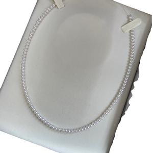 Collar de Perlas de Agua Dulce Redondas de 3-4 mm de Alta Calidad, Collar de Plata Pura para Bebé - Product Image 5