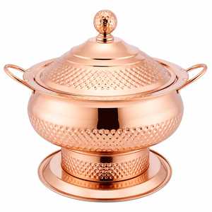 Stainless Steel Eco-Friendly Chafing Dish <b>Buffet</b> Food <b>Warmer</b> Catering Casserole Lid 24cm Diameter for Wedding Party Banquet - Product Image 2