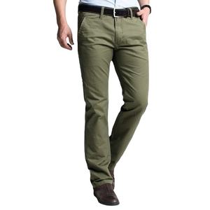 Pantalones chinos de algodón transpirable de lona de primera calidad para hombre, pantalones informales inteligentes antibolitas para verano, pantalones formales de lavado oscuro al por mayor - Product Image 5