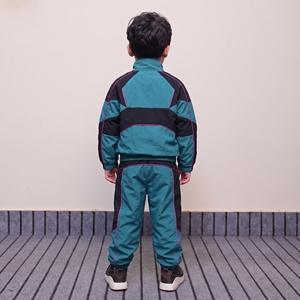 Ensemble de survêtement unisexe pour enfants à taille haute - Haut court coupe-vent et pantalon de jogging, tenue de sport et streetwear, printemps, strass, OEM - Product Image 6