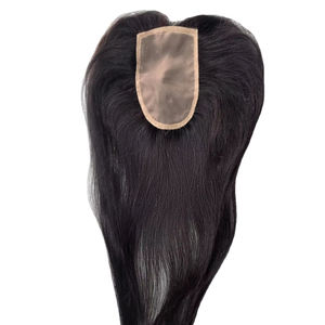 Topper de Cabello Humano 2x5 con Encaje para Mujer - Cabello Indio Remy Natural Ondulado y Ondulado Profundo Taz Hair BD - Product Image 1