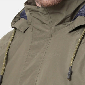 Vestes coupe-vent d'hiver à capuche pour hommes, tissu respirant et écologique, logo sur le devant, vêtements de plein air et décontractés, service OEM personnalisé - Product Image 6