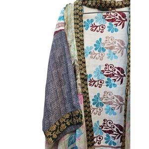 Kimono Abierto Vintage para Mujer, con Cinturón, Elegante, Bordado a Mano, de Seda, Estilo Sari Indio, Bata de Baño, Ropa de Dormir, Camisón - Product Image 2