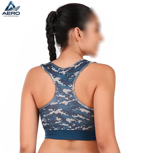 2026 Activewear Moisture-Wicking High Stretch Graphic Print Workout Gym Fitness Wear Elastic Band Cross-Band Hem Women <b>Bra</b> - Product Image 2