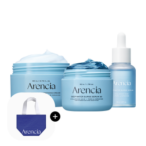 Ensemble Arencia 3 Pièces Deep Water Surge (Sérum 30 Crème) avec Sac de Transport Offert, Crème Visage à l'Acide Hyaluronique en Bouteilles - Product Image 1