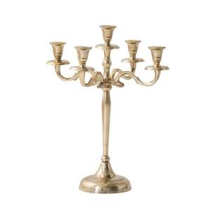 Candélabre en métal floral de style vintage, 3 lumières, pour bougies coniques, idéal pour les décorations de table de mariage romantiques et les événements festifs (vente en gros) - Product Image 3