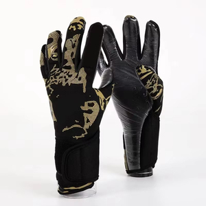 Custom Brand Football Goalkeeper Gloves <b>Full</b> Finger PU Non <b>Slip</b> Breathable Adjustable Wrist Strap Hook Loop Closure Unisex - Product Image 1