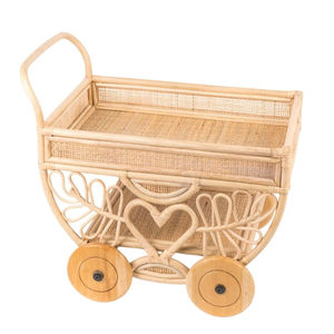 Carrito de Ratán Ecológico para Niños, Juguete Infantil Más Vendido del 2026, Muebles de Guardería, Venta al Por Mayor - Product Image 1