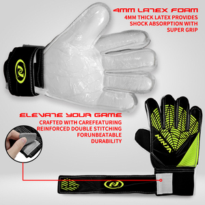 Guantes de Portero de Piel Sintética PU con Diseño de Protección para los Dedos, para Partidos de Fútbol Juvenil, Se Puede Personalizar con Logotipo - Product Image 5