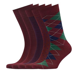 Men's Beige Crew <b>Socks</b> <b>Waterproof</b> Durable with Argyle and Stripe Patterns Comfortable All Seasons Wear - Product Image 2