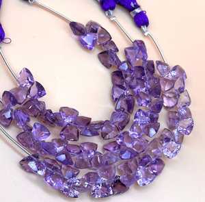 Perles d'améthyste naturelle facettées en forme de trion, pierres précieuses violettes pour la fabrication de bijoux, fournisseur en gros, commerce de gros B2B, exportation mondiale - Product Image 3