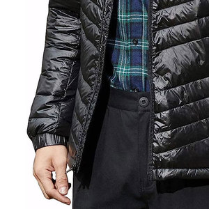 2025 New Puffer Jacket Men Shiny Puffer Black Jacket Men <b>Back</b> Bubble Jackets Wholesale Winter for Men Stand Casual Knitted - Product Image 2