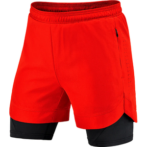 Shorts de MMA professionnels pour hommes, longs avec fente, rouges, séchage rapide, en Spandex et Polyester, coupe classique, pour arts martiaux mixtes, pour adultes - Product Image 1