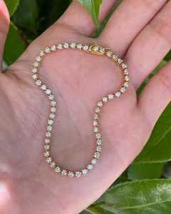 3.1mm Diamond Tennis <b>Bracelets</b> 2.80Ct 3 Prong Set Round Lab Grown Everyday Wear Minimalist Luxury Wedding Jewelry 14K <b>Solid</b> Gold - Product Image 6