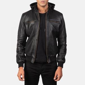 <b>Men's</b> Genuine Leather <b>Jacket</b> Stand Collar Full-Zip Breathable Quick-Dry Classic Casual Winter Outerwear Durable - Product Image 2
