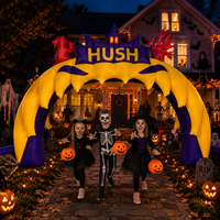 Arche gonflable monstre d'Halloween, arche géante à dents, portail gonflable pour fête en extérieur, décorations gonflables d'Halloween