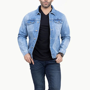 High Quality Breathable Solid Color Ripped <b>Denim</b> <b>Jackets</b> <b>Cropped</b> Casual Coats Men <b>Denim</b> <b>Jacket</b> For Men <b>Jacket</b> for man - Product Image 1