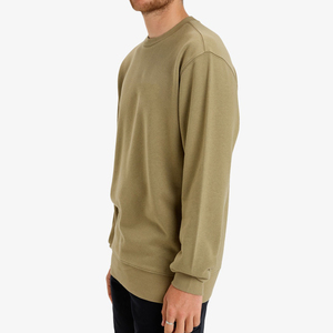 Sweat-shirts surdimensionnés pour hommes en gros, 350 GSM, logo personnalisé, mélange coton-polyester, épaules tombantes, col rond, décontractés - Product Image 4
