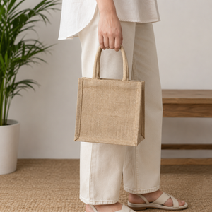 Bolsa de Regalo de Yute Metálico con Logotipo Personalizado, 20x20x12cm, para Recuerdos de Boda, Venta al Por Mayor, Fabricante OEM ODM, Proveedor de Marca Privada - Product Image 6