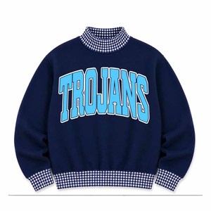 Sudadera de cuello redondo Ambassadors Blue para mujer, corte regular, manga larga, tejido anti-bolitas, forro de elastano/algodón, hombros caídos - Product Image 4