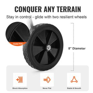 Carrello Avvolgitubo da Giardino Rinforzato da 60 m (200 ft) con Ruote per Attrezzi e Capacità di Carico di 227 kg (500 libbre) - Tubo Non Incluso - Product Image 5