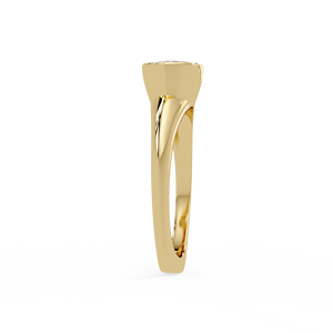 Anillo de compromiso de lujo con diamante marquesa cultivado en laboratorio, engaste de media montura oriental-oeste, oro de 14K y 18K, personalizado OEM ODM al por mayor - Product Image 5