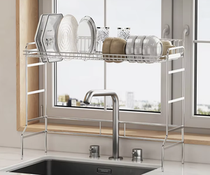 OEM/ODM Vietnam Escurridor de Platos de Acero Inoxidable para Encima del Fregadero, Estante Organizador de Cocina para Secar Platos, Tazas y Cuencos - Product Image 1