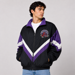 Chaqueta Deportiva Personalizada, Cortavientos Retro de Nailon, Logotipo del Club Bordado, Cierre Frontal con Cremallera, Ropa Deportiva de Entrenamiento al Por Mayor para Hombres y Mujeres - Product Image 2