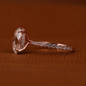 Bague en diamant de qualité supérieure pour femmes, plaquée or rose, bijoux de mariage et de mariée disponibles à un prix raisonnable - Product Image 6